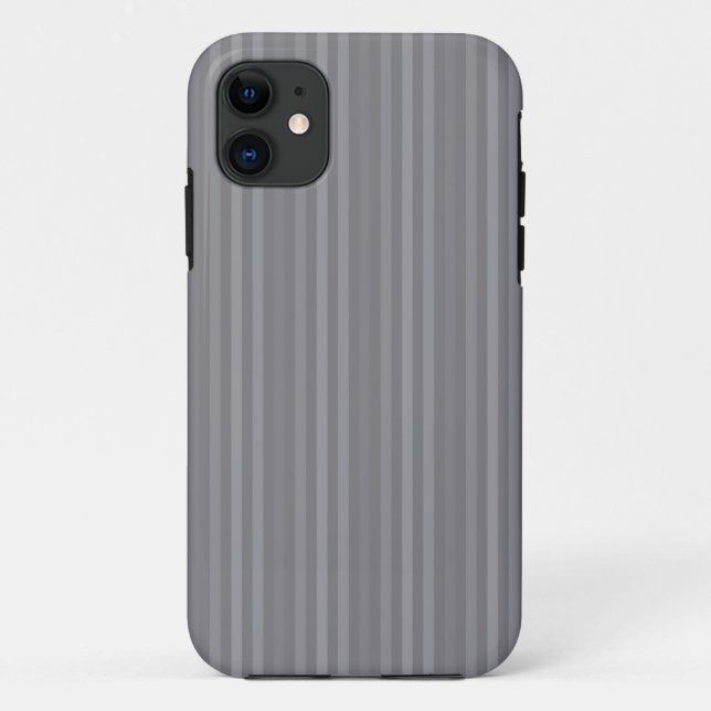 Capa Para iPhone 11 Listras Verticais Cinza Padrão (Verso)