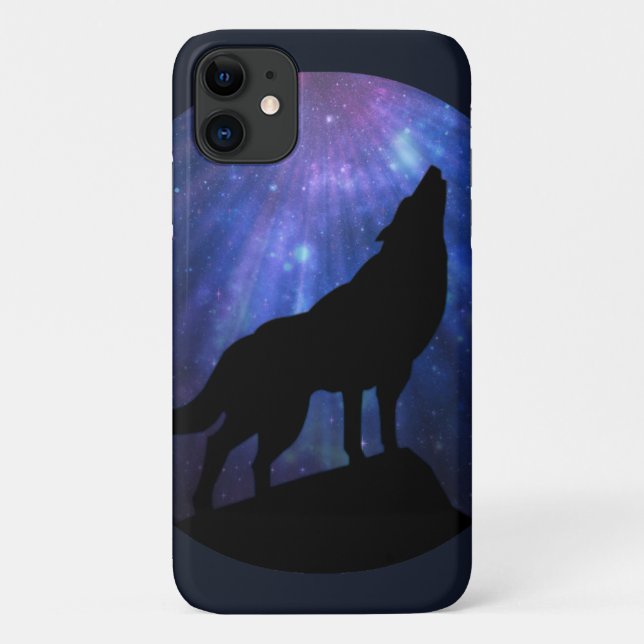 Capa Para iPhone 11 Lobo Celestial (Verso)