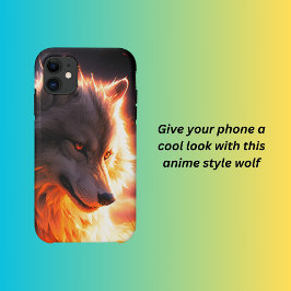 Capa Para iPhone 11 Lobo do estilo anime