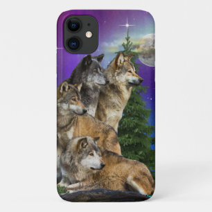 Capa Para iPhone 11 Lobo e Lua