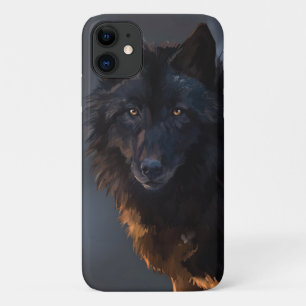 Capa Para iPhone 11 lobo negro