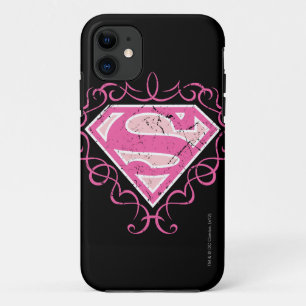 Capa Para iPhone 11 Logotipo colorido cor-de-rosa de Supergirl