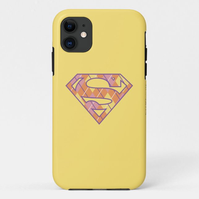 Capa Para iPhone 11 Logotipo da Supergirl Argyle (Verso)