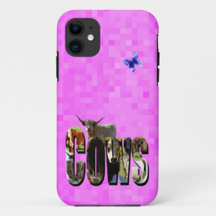 Capa Para iPhone 11 Logotipo De Vaca Com Vaca Em Highland,