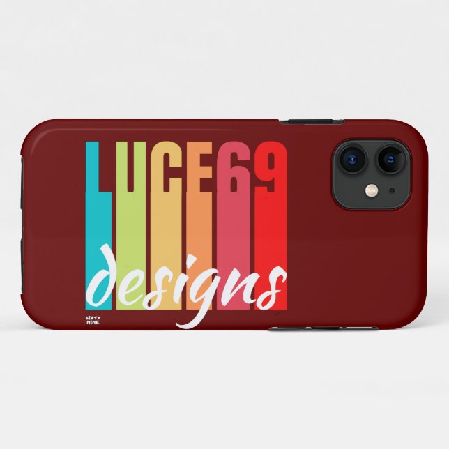 Capa Para iPhone 11 Logotipo "DESIGNS LUCE69" (Verso (horizontal))