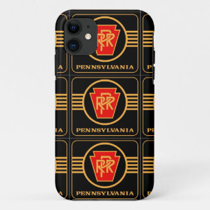 Capa Para iPhone 11 Logotipo, preto & ouro da estrada de ferro de