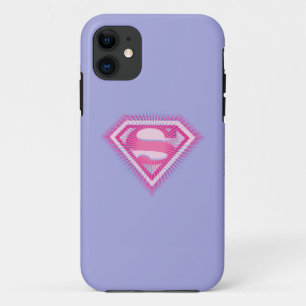 Capa Para iPhone 11 Logotipo rosa da Supergirl