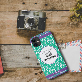 Capa Para iPhone 11 Londra Verde Padrão Retro Paddle Canoa Nome Person
