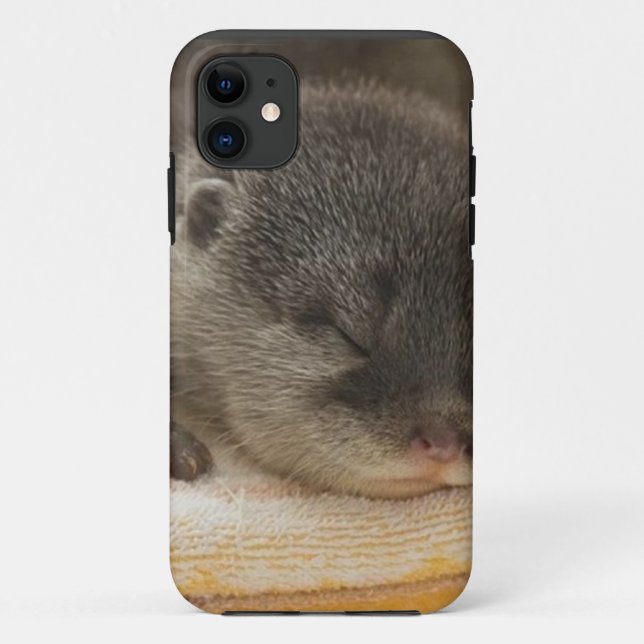 Capa Para iPhone 11 Lontra Sonolenta (Verso)