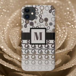 Capa Para iPhone 11 Loopy Lines com paisley híbrido Mocha Brown Ombre