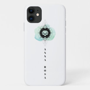 Capa Para iPhone 11 *~* Lotus Moon Stars - Símbolo Sagrado Iluminismo