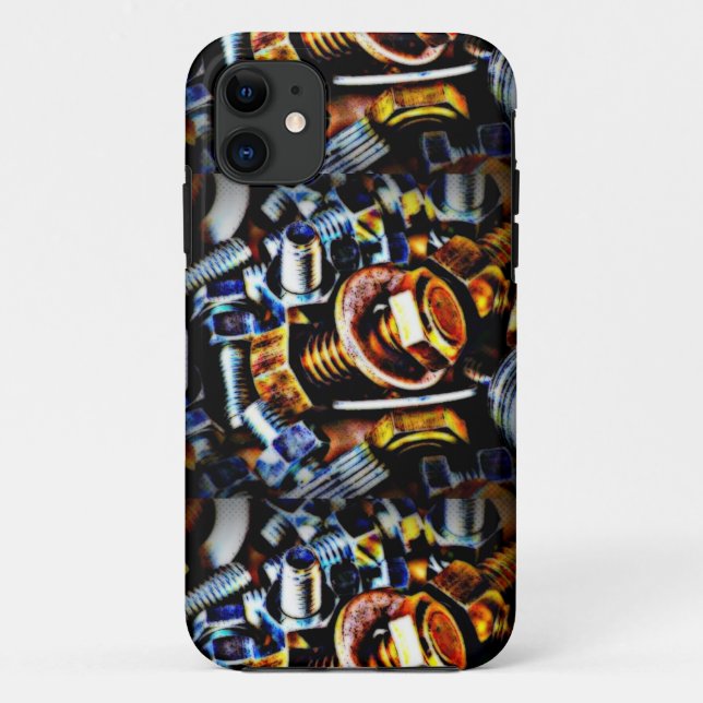 Capa Para iPhone 11 Loucos e parafusos Pop de arte (Verso)