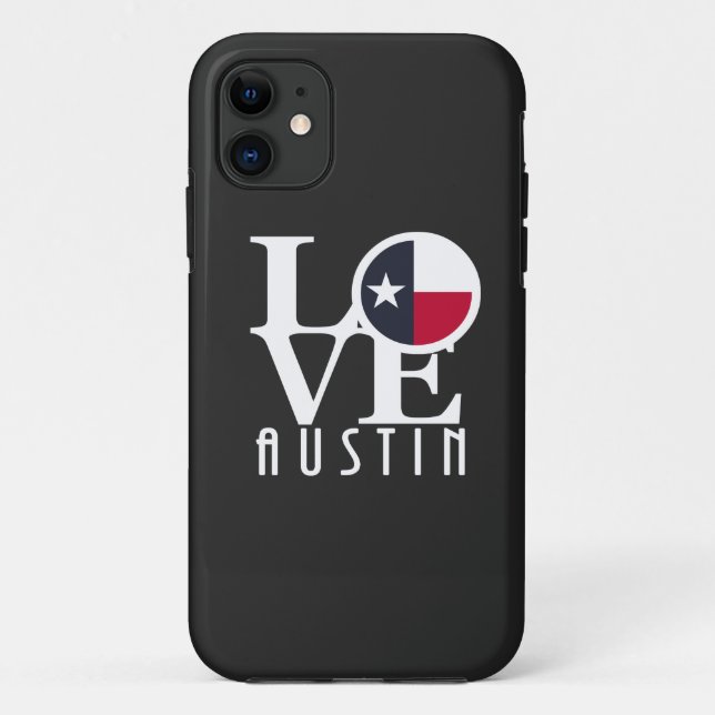 Capa Para iPhone 11 LOVE Austin Texas (Verso)