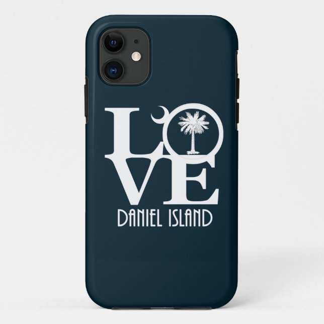 Capa Para iPhone 11 LOVE Daniel Island SC (Verso)