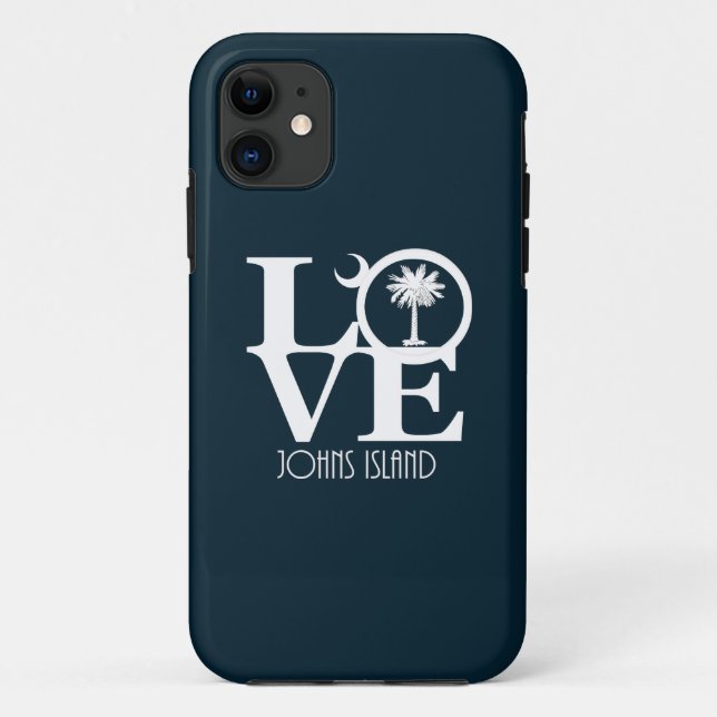 Capa Para iPhone 11 LOVE Johns Island, Carolina do Sul (Verso)