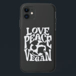 Capa Para iPhone 11 Love Peace Vegan Slogan Vegetarian Funny<br><div class="desc">Esta design é para vegetarianos movidos por plantas que sabem que animais são amigos, não comidas. Esta design de Vegan do Peace Love também está disponível em diferentes produtos, incluindo adesivos, canecas, t-shirts, capas de telefone, veja abaixo! Para comprar deste design, escolha seu produto favorito, clique em adicionar e fazer...</div>