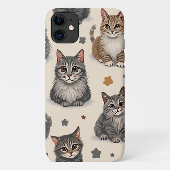 Capa Para iPhone 11 Lovely Cats (Verso)