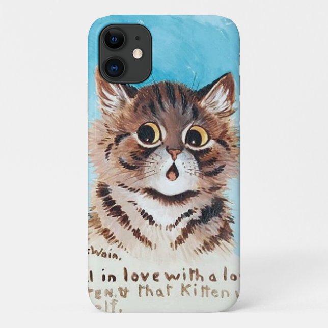 Capa Para iPhone 11 Lovely Kitten, Louis Wain (Verso)