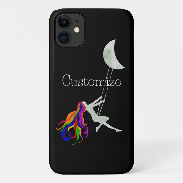 Capa Para iPhone 11 Lua balançando cabeça vermelha Thunder_Cove (Verso)