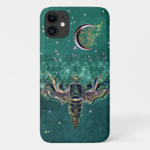 Lua de mariposa esmeralda verde-azul