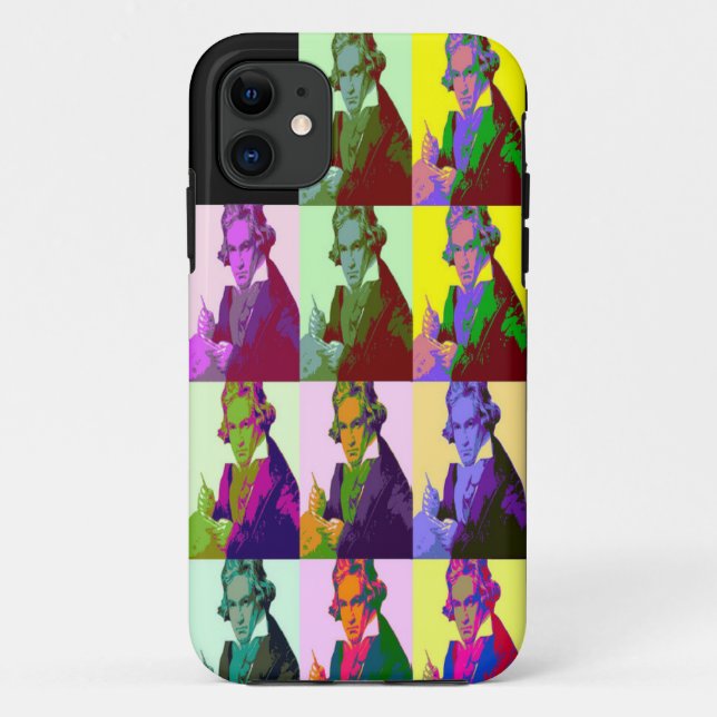 Capa Para iPhone 11 Ludwig Van Beethoven Pop Art (Verso)