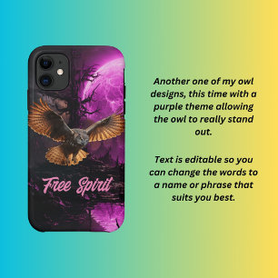 Capa Para iPhone 11 Luz-de-lua-roxa
