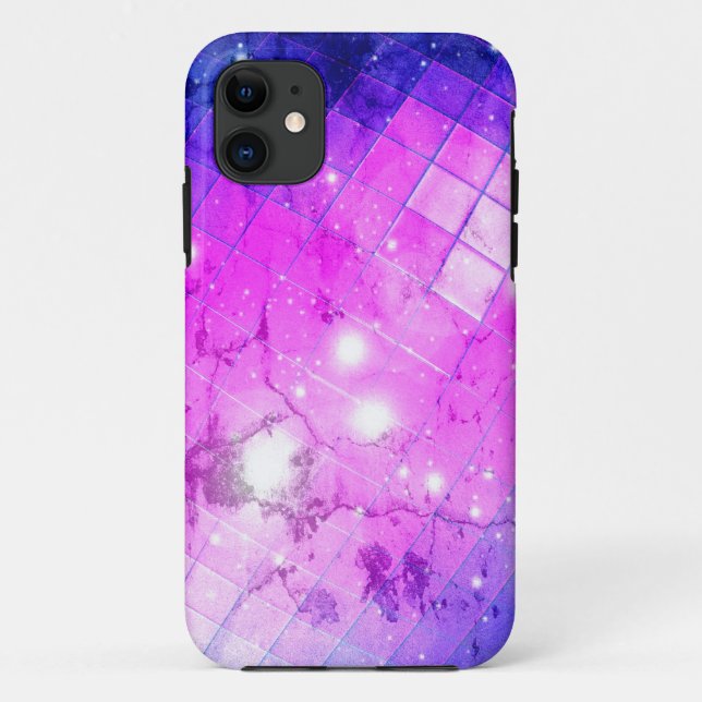 Capa Para iPhone 11 Luz de raio-mosaico abstrato da Galáxia (Verso)