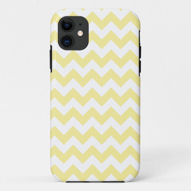 Capa Para iPhone 11 Luz - teste padrão de ziguezague amarelo (Verso)