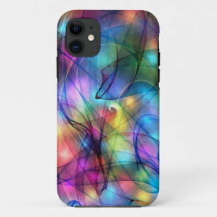 Capa Para iPhone 11 luzes de incandescência do arco-íris