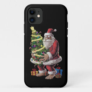 Capa Para iPhone 11 Luzes de Natal de Pé Grande Árvore de Natal Sasqua