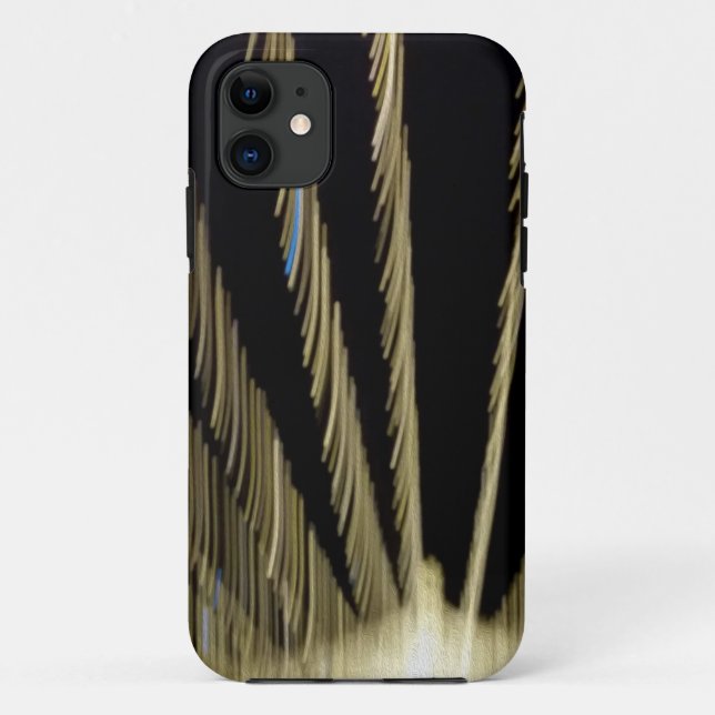 Capa Para iPhone 11 Luzes de Natal douradas (Verso)
