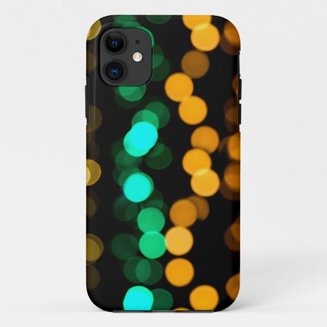 Capa Para iPhone 11 Luzes Laranja Verde e Amarelo Turvas (Verso)