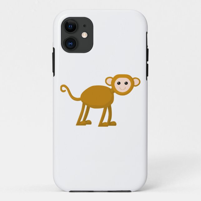 Capa Para iPhone 11 Macaco bonito (Verso)