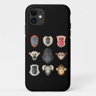 Capa Para iPhone 11 Macaco Chimpanzé Gorila Macaco-aranha Esquilo M