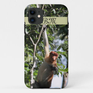 Capa Para iPhone 11 Macaco de Proboscis na floresta húmida de Bornéu