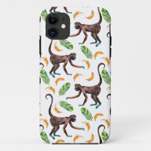 Capa Para iPhone 11 Macacos doces que manipulam bananas