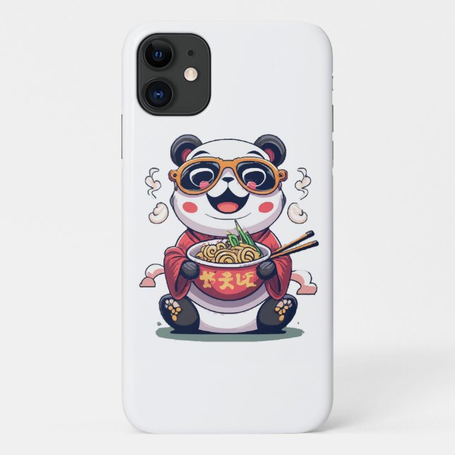 Capa Para iPhone 11 Macarrão Panda (Verso)