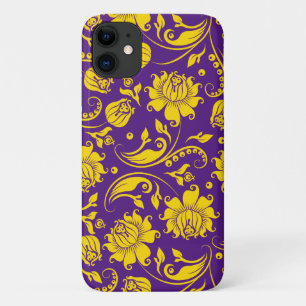 Capa Para iPhone 11 Maçãs amarelas em roxo