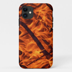 Capa Para iPhone 11 macro de chama de incêndio na lareira