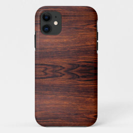 Capa Para iPhone 11 Madeira de mogno escuro | padrão de madeira marrom