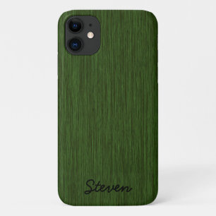 Capa Para iPhone 11 Madeira verde granulada personalizada