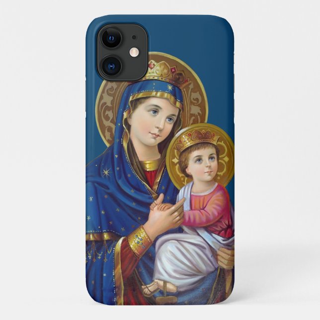 Capa Para iPhone 11 Madona e Menino (Verso)