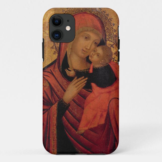 Capa Para iPhone 11 Madonna e criança, c.1650 (painel) (Verso)
