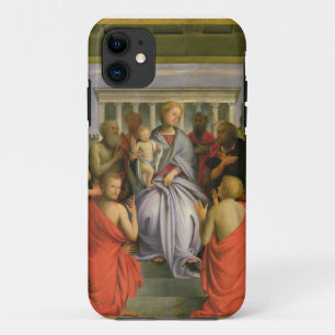 Capa Para iPhone 11 Madonna e criança com oito santos, 1520s (têmper