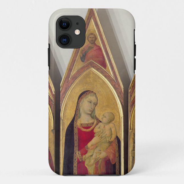 Capa Para iPhone 11 Madonna e criança com SS. Nicholas e Proculus, (Verso)