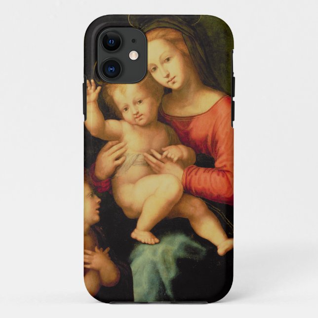 Capa Para iPhone 11 Madonna e criança com St John (Verso)