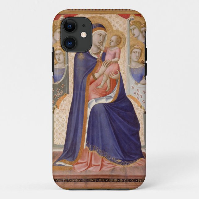 Capa Para iPhone 11 Madonna na glória, c.1315 (tempera no painel) (Verso)