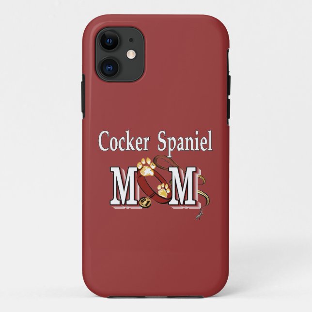 Capa Para iPhone 11 Mãe de Cocker Spaniel (Verso)