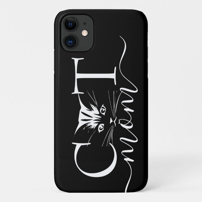 Capa Para iPhone 11 Mãe de gato  (Verso)