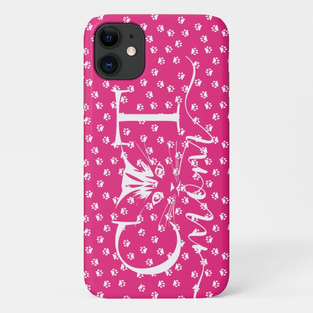 Capa Para iPhone 11 Mãe de gato  (Verso)